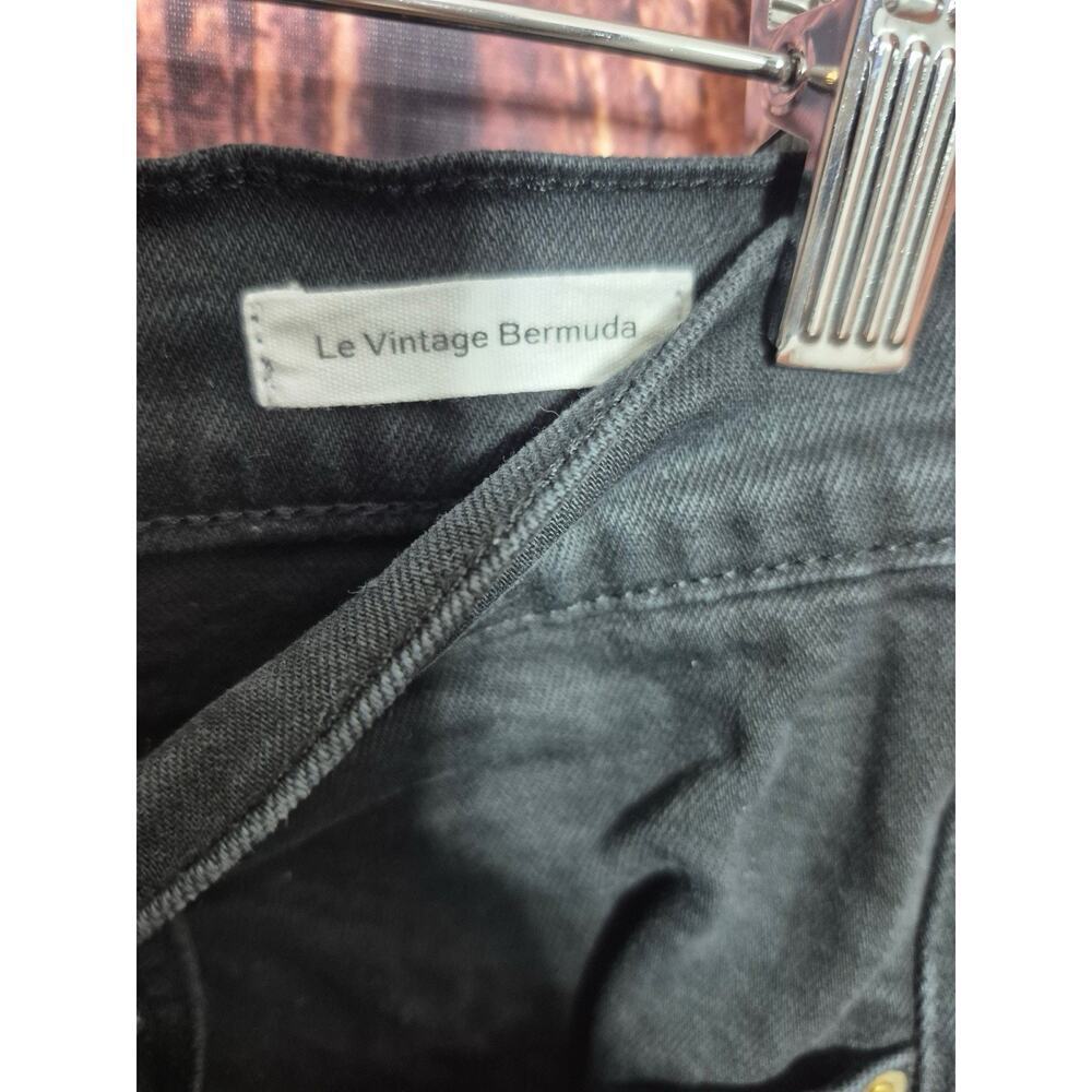 Frame Women's Black Le Vintage Bermuda Raw Edge Denim Shorts Size 28 - Picture 3 of 9